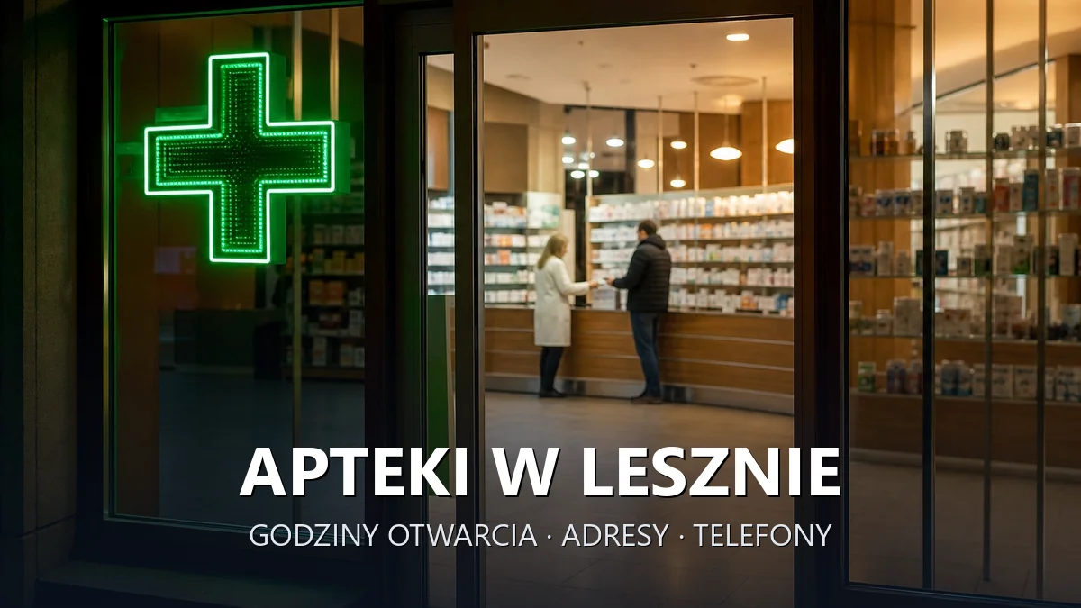Apteki w Lesznie - godziny otwarcia i dyżury