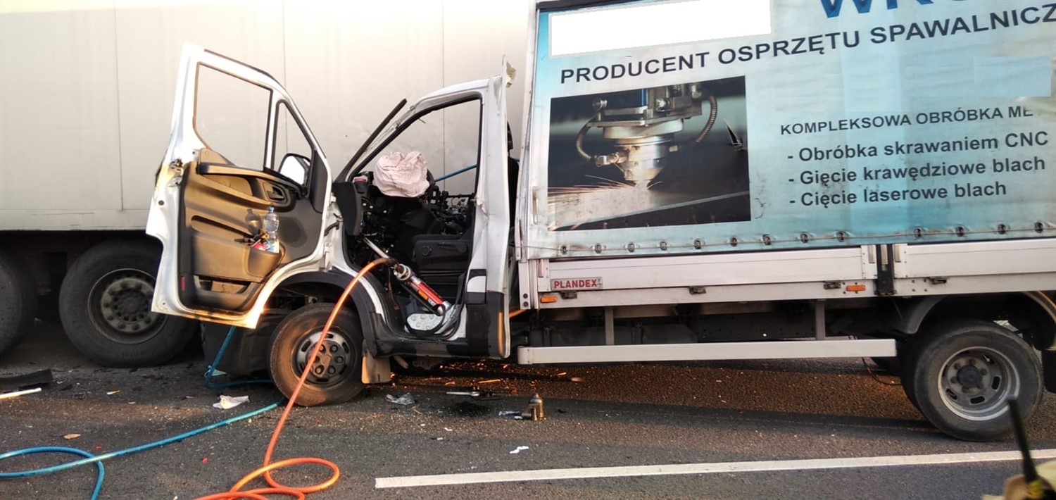 KMPSP Leszno:  					Poważnie wyglądający wypadek na S5.