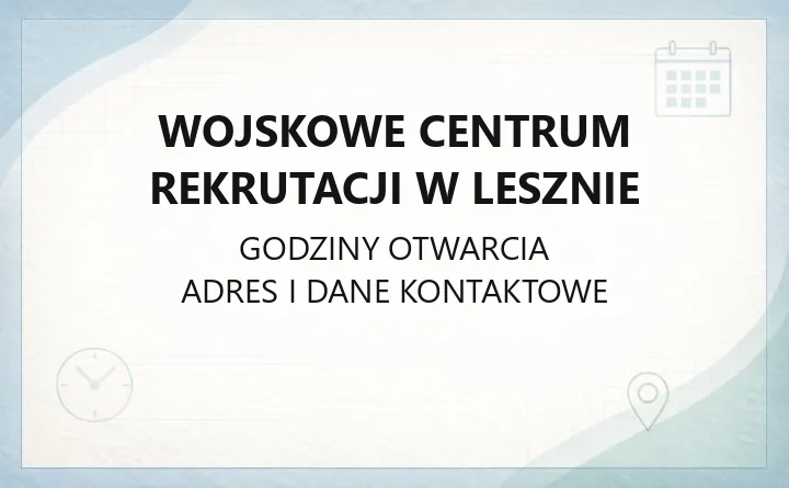 Wojskowe Centrum Rekrutacji w Lesznie - kontakt, ścieżki służby i rekrutacja