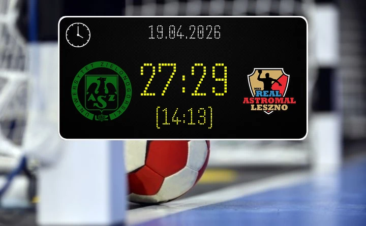 [PIŁKA RĘCZNA] I Liga Mężczyzn (Grupa B) – Olimp AZS Uniwersytetu Zielonogórskiego – MKS Real-Astromal Leszno 27:29 w 23. kolejce