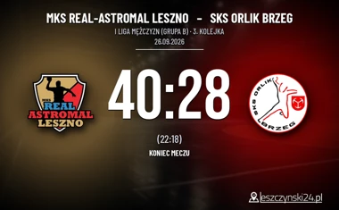 [PIŁKA RĘCZNA] I Liga Mężczyzn (Grupa B): MKS Real-Astromal Leszno – SKS ORLIK Brzeg 40:28, wyraźna wygrana gospodarzy