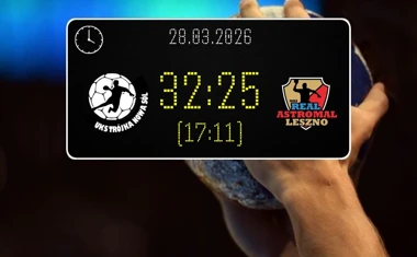 [PIŁKA RĘCZNA] I Liga Mężczyzn (Grupa B): UKS Trójka Nowa Sól – MKS Real-Astromal Leszno 32:25. Gospodarze skuteczniejsi w 21. kolejce