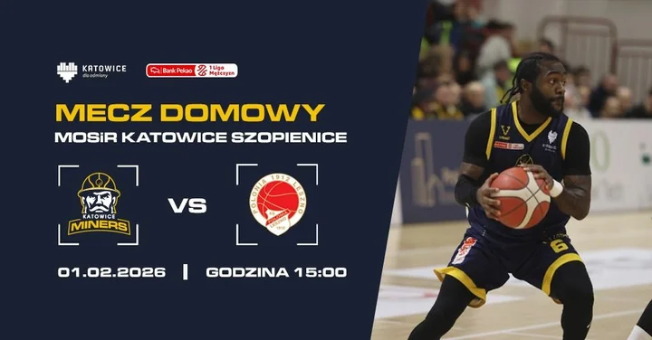 Grafika promocyjna wydarzenia Miners Katowice – Novimex Polonia 1912 Leszno: 22. kolejka Pekao S.A. 1 Ligi (1 lutego 2026)