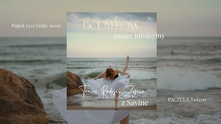 Grafika promocyjna wydarzenia BodyFlow — Celebracja Kobiecości w Ruchu (lista pełna)