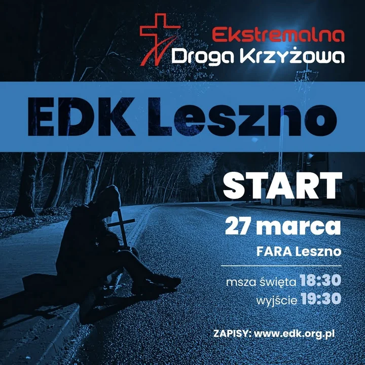 Grafika promocyjna wydarzenia EDK LESZNO — Ekstremalna Droga Krzyżowa w Lesznie, 27 marca 2026