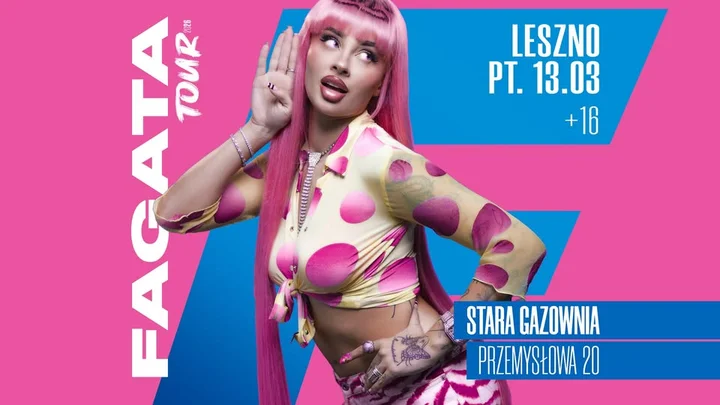 Grafika promocyjna wydarzenia FAGATA TOUR – Leszno, 13 marca 2026