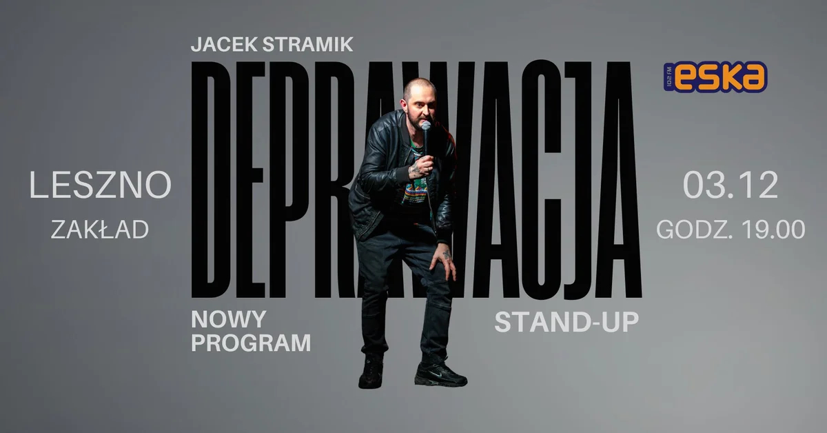 Grafika promocyjna wydarzenia Jacek Stramik: Deprawacja w Lesznie