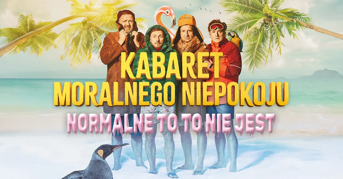 Grafika promocyjna wydarzenia Kabaret Moralnego Niepokoju w Lesznie
