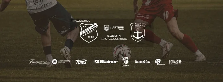 Obrazek przedstawia grafikę promocyjną wydarzenia Mecz IV ligi: Polonia 1912 Leszno vs Kotwica Kórnik
