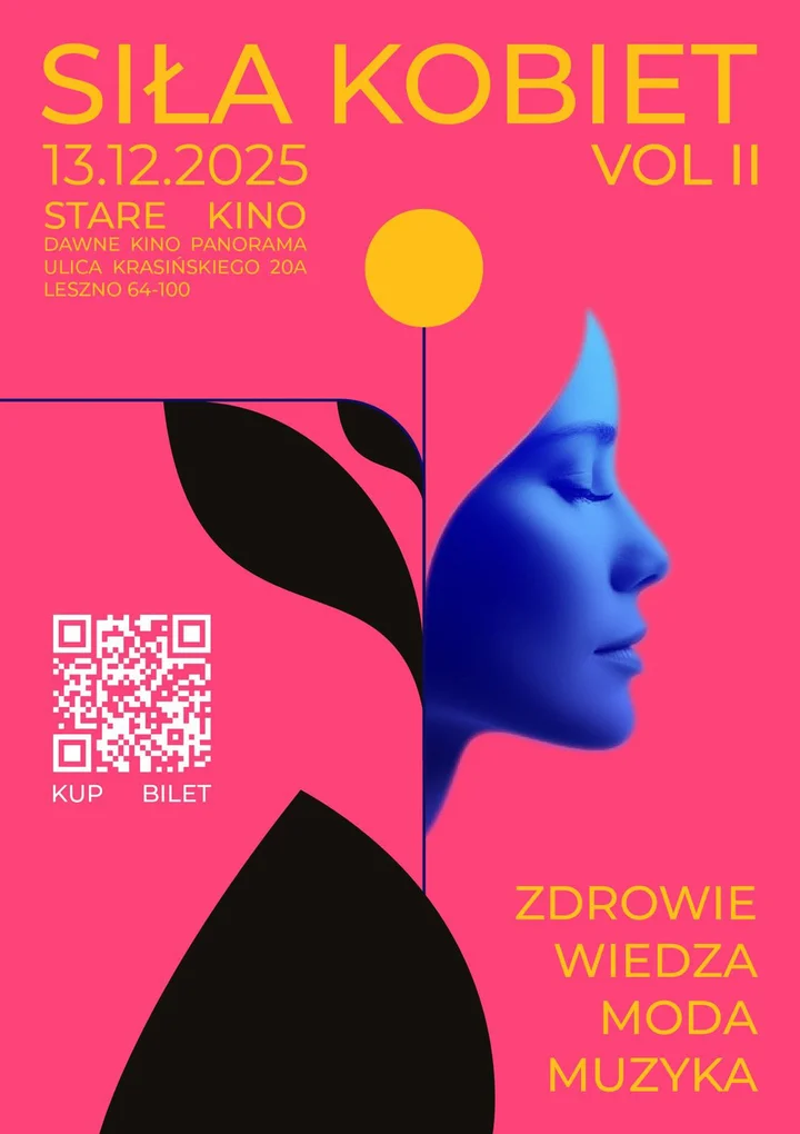 Grafika promocyjna wydarzenia SIŁA KOBIET Leszno — spotkanie, prelekcje i strefa wystawców (13 grudnia 2025)