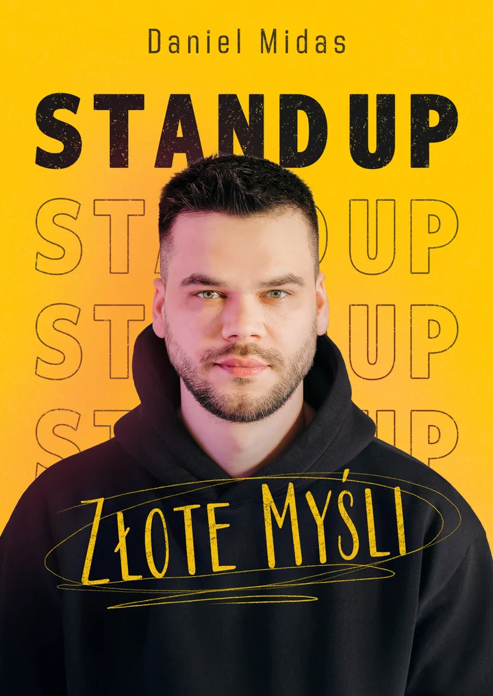 Grafika promocyjna wydarzenia STAND‑UP: Daniel Midas — Złote myśli w Lesznie