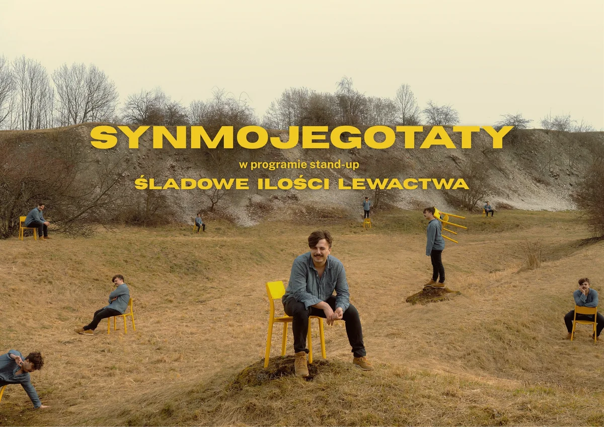Grafika promocyjna wydarzenia Stand-up komediowy SynMojegoTaty z premierowym programem w Lesznie