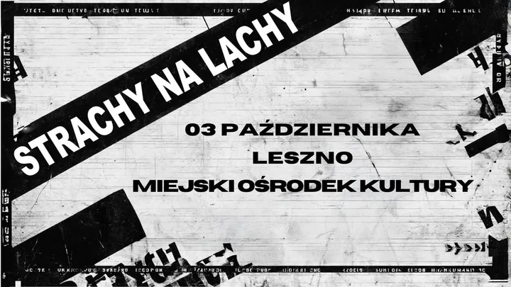 Obrazek przedstawia grafikę promocyjną wydarzenia Koncert charytatywny Strachy na Lachy w Lesznie