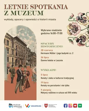 Grafika promocyjna wydarzenia Letnie spotkania w Muzeum w Lesznie