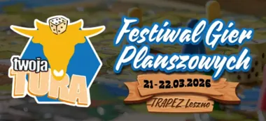 Grafika promocyjna wydarzenia Twoja Tura 2026 — festiwal gier planszowych w Lesznie