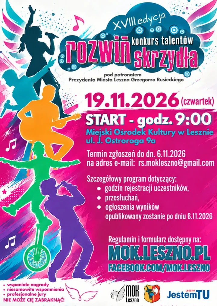 Leszno szuka talentów. XVIII edycja „Rozwiń skrzydła” przed nami