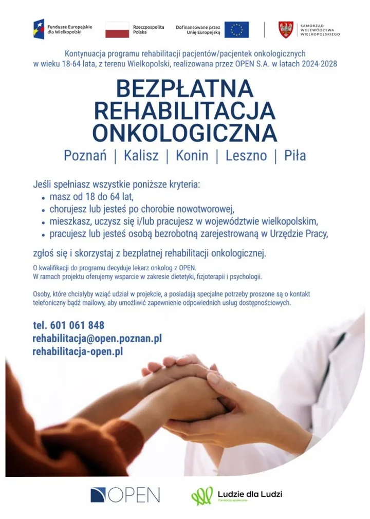 Bezpłatna rehabilitacja onkologiczna także w Lesznie. Są konkretne warunki