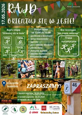 Rodzinny rajd w lesie pod Poniecem połączy mapę, ruch i edukację