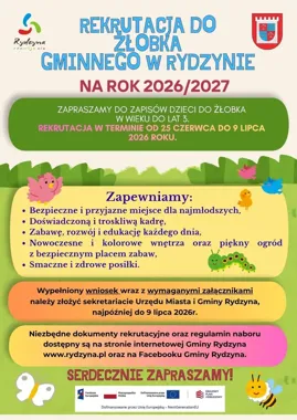 W Rydzynie startuje nabór do żłobka. Rodzice mają dwa tygodnie